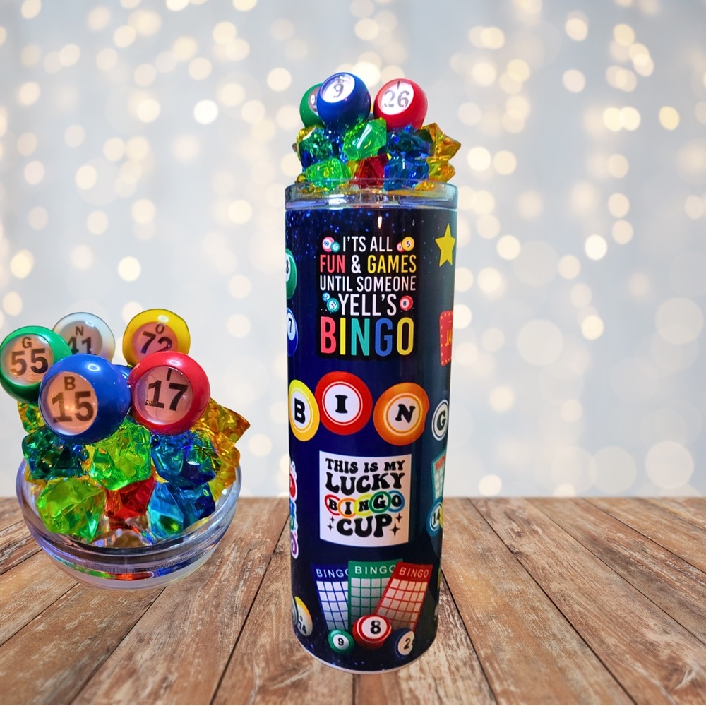 Bingo 20 oz Tumbler With Removable Magnetic Lid Topper